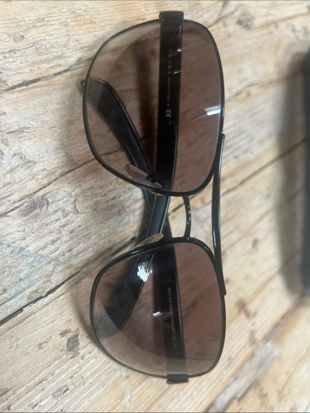 Prada Black Aviator Sunglasses